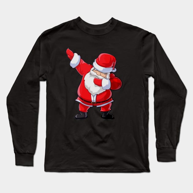 Dabbing Santa Christmas Tshirt Gift Dab Santa Claus Long Sleeve T-Shirt by igybcrew